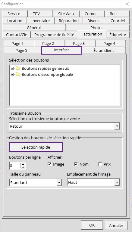 Comment configurer les boutons de sélection rapide