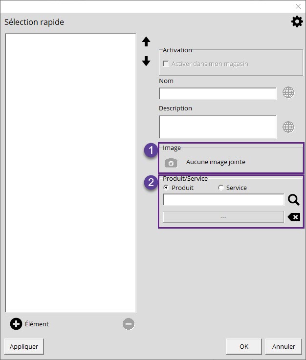 Comment configurer les boutons de sélection rapide